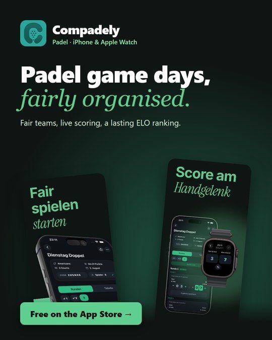 Compadely flyer: padel app