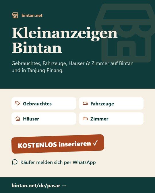 Flyer Kleinanzeigen Bintan: kostenlos inserieren